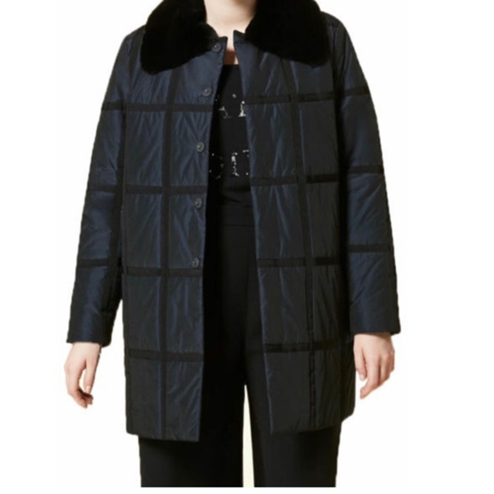 Marina Rinaldi light winter puffer coat.